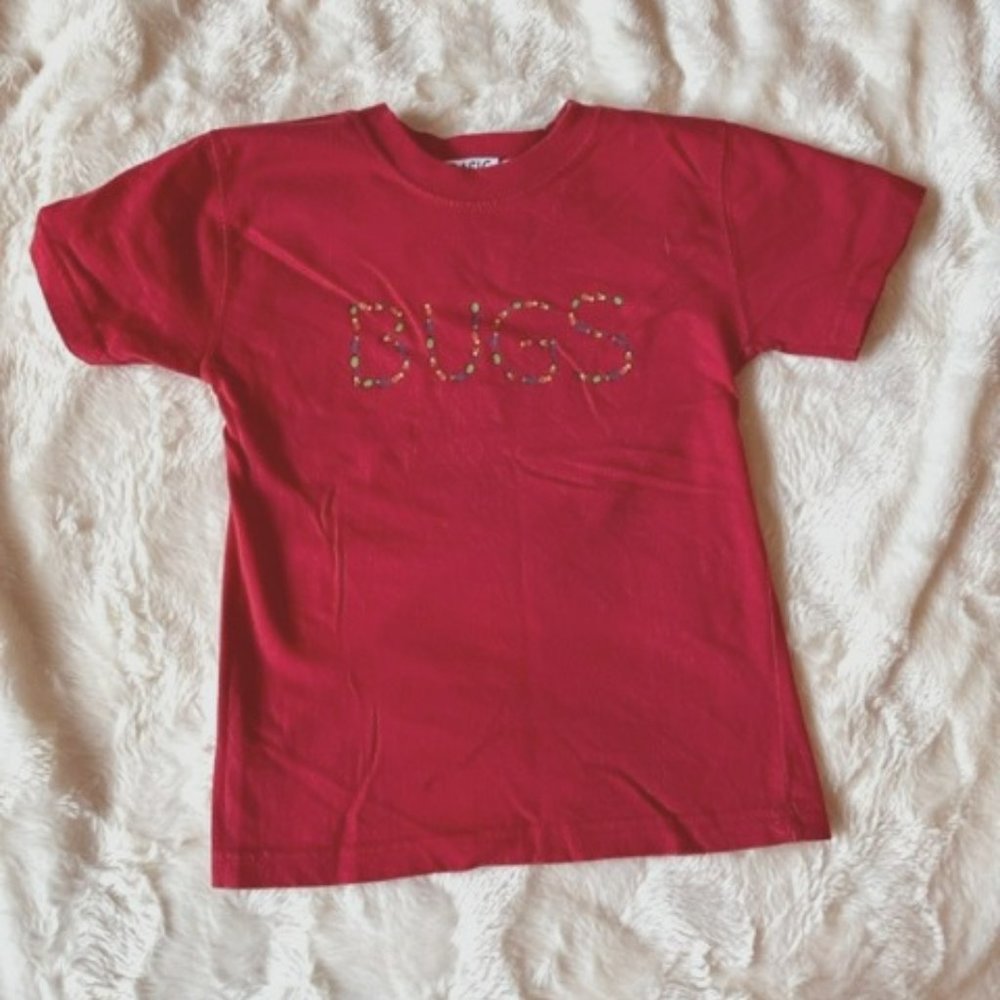 3/$25 Simply Basic Red Bugs Short-Sleeve T-shirt Girls Size 3X Vintage